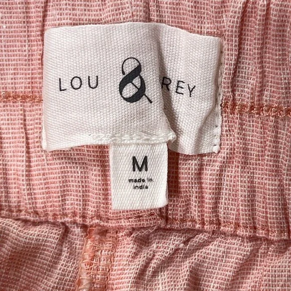 Lou & Grey Crosshatch Soft Stretch Linen Blend Pants Womens M - Picture 6 of 13
